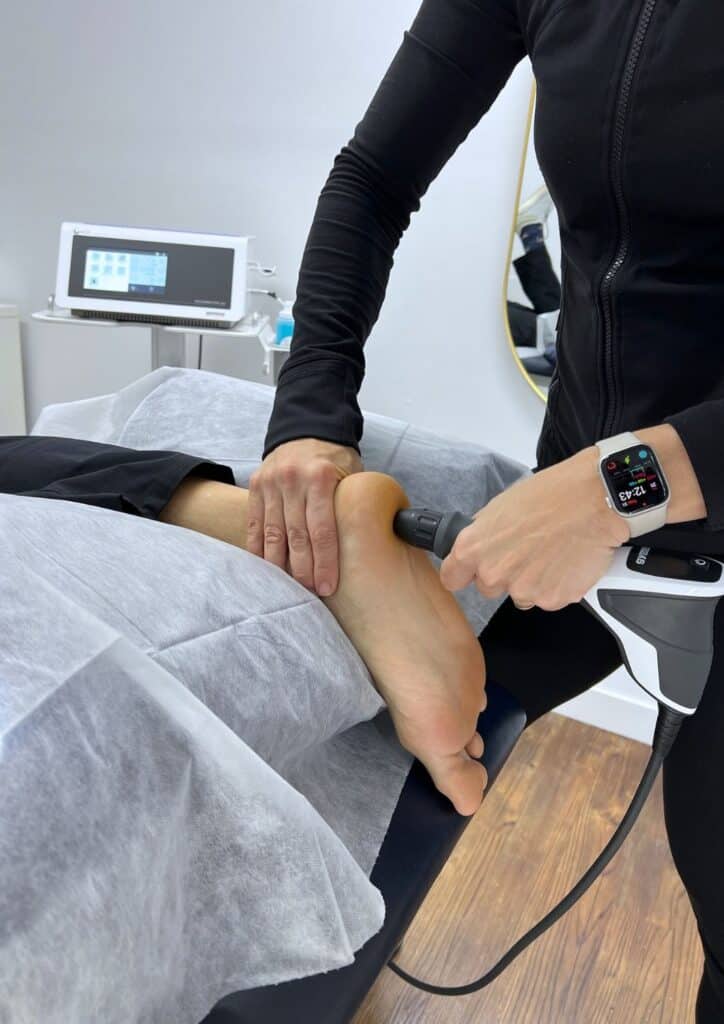 shockwave therapy for plantar fasciitis treatment in West End Brisbane physiotherapy clinic