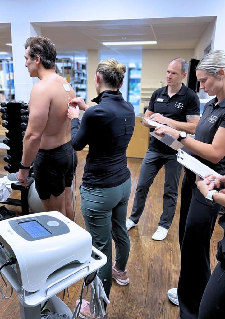 Neubie therapy for lower back pain treatment at Forge West End Brisbane.